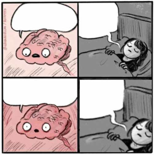 Brain before sleep but your brain is kind Blank Meme Template