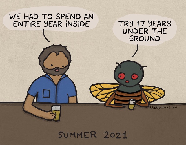 Quarantine and Cicadas | image tagged in comics/cartoons | made w/ Imgflip meme maker