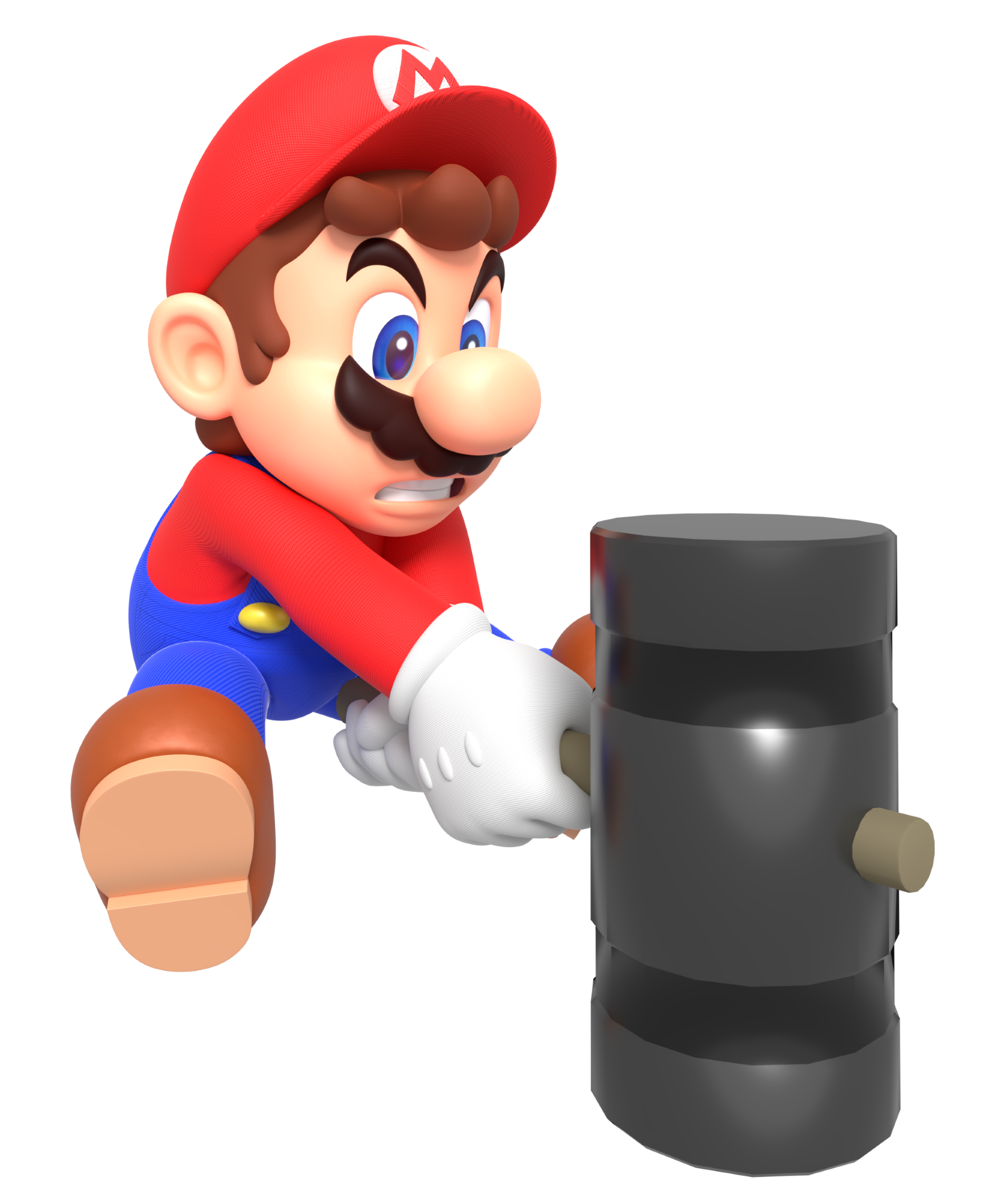 Mario hits with a hammer Blank Meme Template