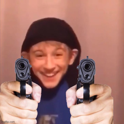 Sweatshirt Ear Kid Gun | image tagged in guns | made w/ Imgflip meme maker