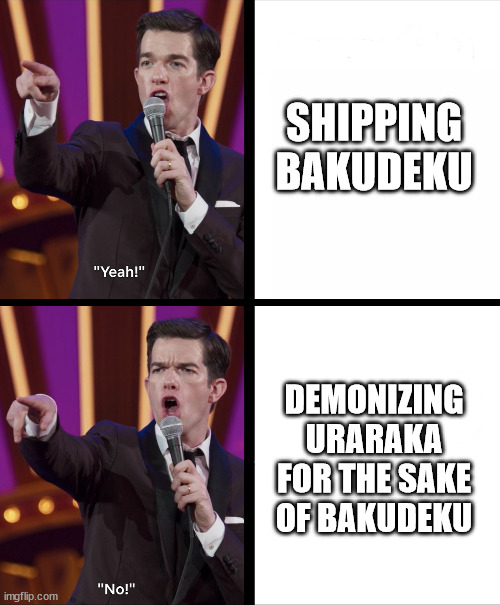 shipping rules | SHIPPING
BAKUDEKU; DEMONIZING
URARAKA
FOR THE SAKE
OF BAKUDEKU | image tagged in yeah no,bnha,bakudeku,shipping,no bashing | made w/ Imgflip meme maker