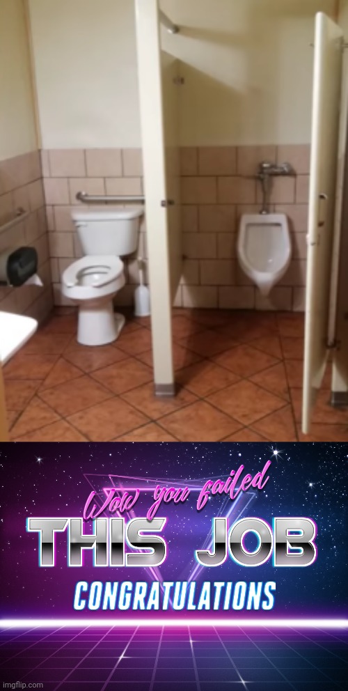 Installed the urinal and the toilet, boss | image tagged in wow you failed this job,funny,memes,funny memes,you had one job,lol | made w/ Imgflip meme maker