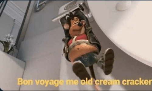 Bon voyage me old cream cracker Blank Meme Template