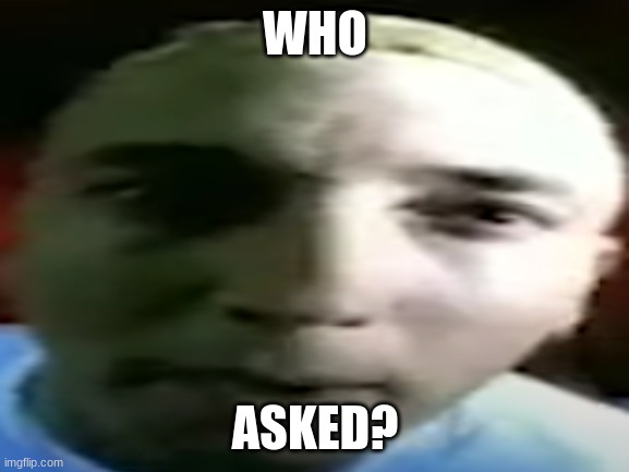 Who Asked? | WHO; ASKED? | image tagged in rapper | made w/ Imgflip meme maker