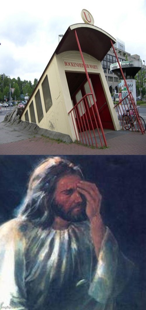 Architecture fail | image tagged in jesus facepalm,architecture,you had one job,memes,fails,meme | made w/ Imgflip meme maker