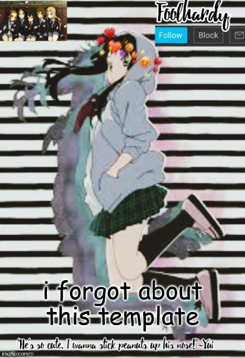 also is le_potato back or | i forgot about this template | image tagged in k-on thanks potato | made w/ Imgflip meme maker