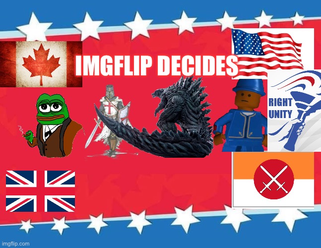 Election Banner blank | IMGFLIP DECIDES | image tagged in election banner blank | made w/ Imgflip meme maker