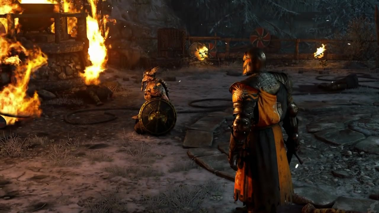 Viking and crusader staring at fire Blank Meme Template