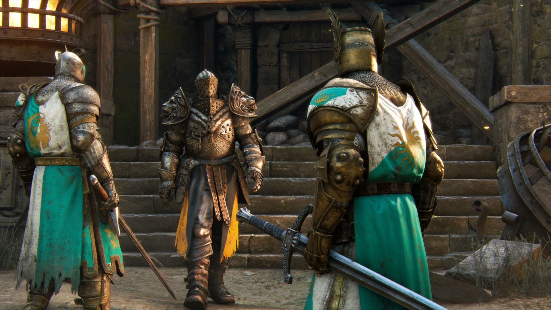 High Quality crusader approaching other crusaders Blank Meme Template