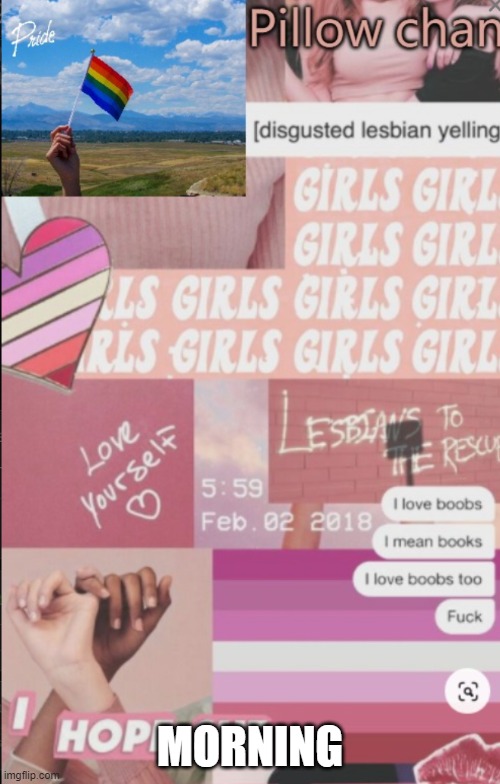 Lesbian | MORNING | image tagged in lesbian | made w/ Imgflip meme maker