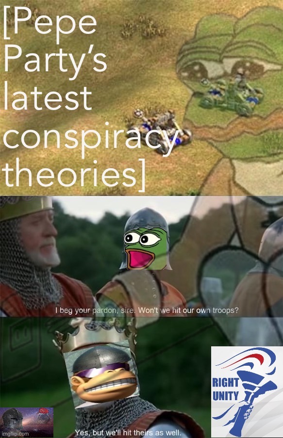 Don’t commit Siege Onager suicide — vote RUP or HCP! [v rare collab meme w/ RMK] | image tagged in age of empires ii,siege onager,conspiracy theory,rmk,meme collaboration,sad pepe suicide | made w/ Imgflip meme maker