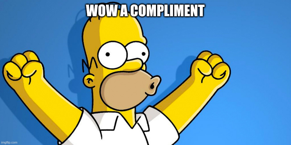 yep was sarcastic fml | WOW A COMPLIMENT | image tagged in woo hoo,sarcasm | made w/ Imgflip meme maker