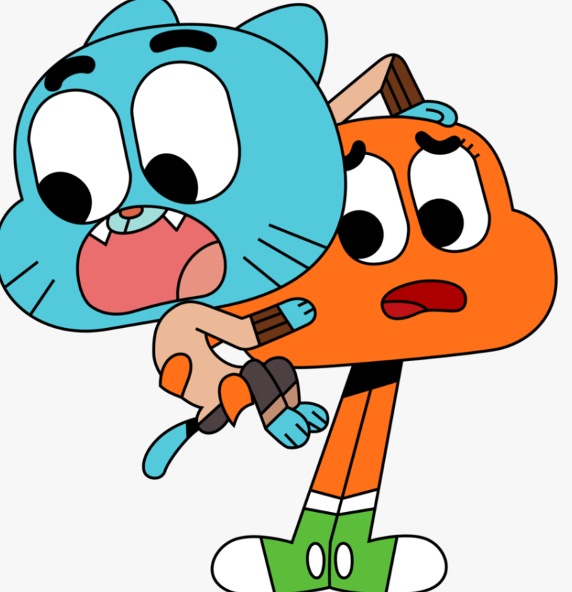High Quality gumball and darwin scared Blank Meme Template