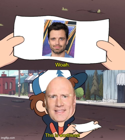 We need more Sebastian Stan | image tagged in this is worthless | made w/ Imgflip meme maker