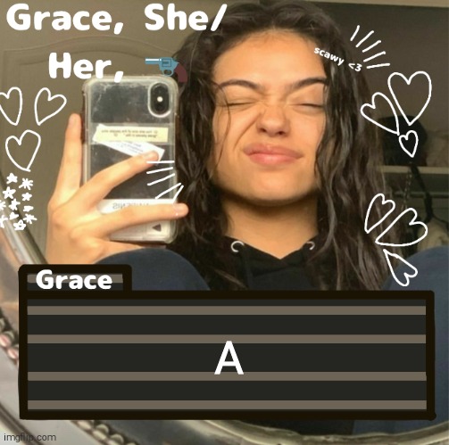 Grace | A | image tagged in grace | made w/ Imgflip meme maker