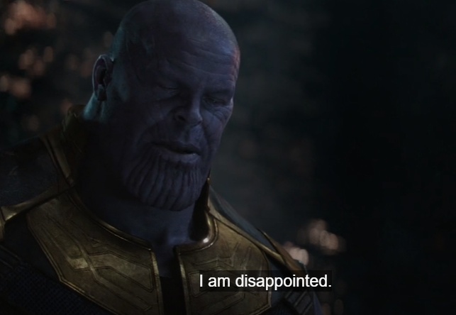 I am disappointed Thanos Blank Meme Template