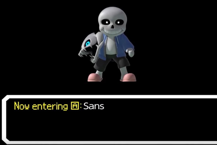 Dirty minded. “Now entering-Sans” | image tagged in smash bros sans | made w/ Imgflip meme maker