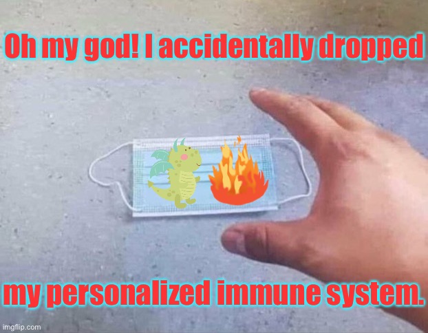 Immune System | Oh my god! I accidentally dropped my personalized immune system. | image tagged in immune system | made w/ Imgflip meme maker