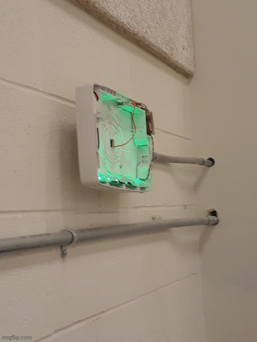 Here's a broken exit sign in my school | made w/ Imgflip meme maker