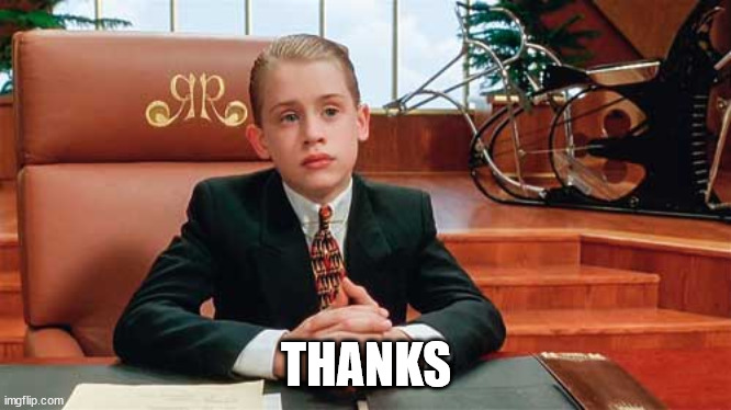 richie rich | THANKS | image tagged in richie rich | made w/ Imgflip meme maker