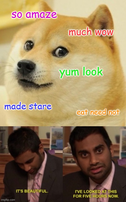 ▬▬ comment specific to meme of crocheted deserts | so amaze much wow yum look made stare eat need not | image tagged in doge,i've looked at this for 5 hours now,comment | made w/ Imgflip meme maker