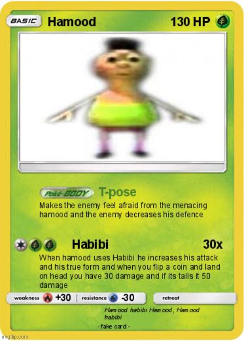 pokemon cards in the meme region pt.7 | image tagged in hamood,pokemon | made w/ Imgflip meme maker