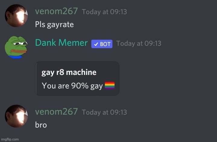 venom267 is me btw, was in a different server | made w/ Imgflip meme maker