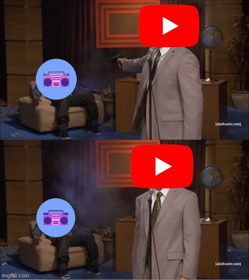 YouTube killed Groovy bot | image tagged in memes,who killed hannibal,youtube,discord | made w/ Imgflip meme maker