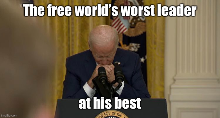 He will destroy America faster than the 10 plagues of Egypt | The free world’s worst leader; at his best | image tagged in joe biden,incompetent,demented,weak,no leadership | made w/ Imgflip meme maker