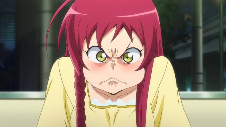 Angry Pouting Anime Girl Blank Meme Template