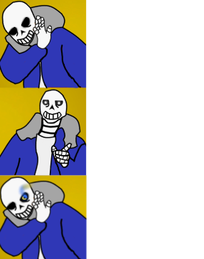 High Quality Sans Hotline Bling 3 Panel Blank Meme Template