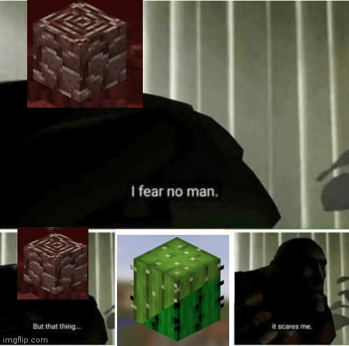 Mojang plz | image tagged in i fear no man | made w/ Imgflip meme maker