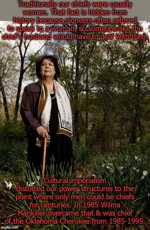 I'm not Oklahoman, but I respect her greatly. | image tagged in chief wilma mankiller,native american,big red feminist | made w/ Imgflip meme maker
