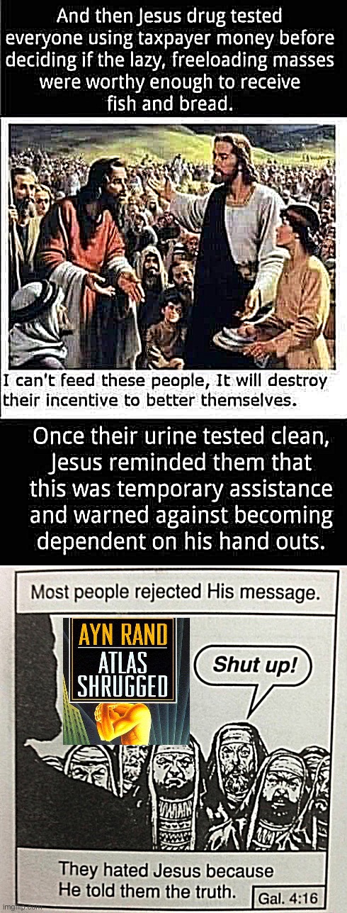 Libertarian Jesus | image tagged in drug testing jesus,they hated jesus because he told them the truth | made w/ Imgflip meme maker
