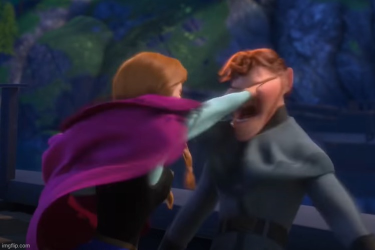 Anna Punch | image tagged in frozen | made w/ Imgflip meme maker