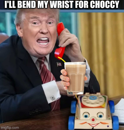 I'm the president | I'LL BEND MY WRIST FOR CHOCCY | image tagged in i'm the president | made w/ Imgflip meme maker