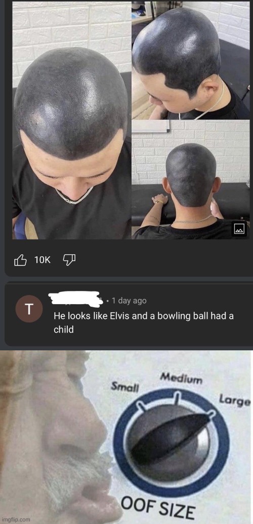 He does look like a bowling ball | image tagged in oof size large,bowling ball,rare,roasts | made w/ Imgflip meme maker