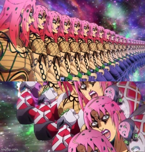 image tagged in diavolo loop,wha- diavolo | made w/ Imgflip meme maker