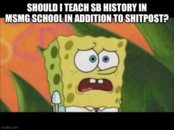 I’m igly | SHOULD I TEACH SB HISTORY IN MSMG SCHOOL IN ADDITION TO SHITPOST? | image tagged in i'm ugly and i'm proud | made w/ Imgflip meme maker