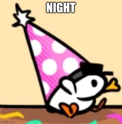 Hat duck | NIGHT | image tagged in hat duck | made w/ Imgflip meme maker
