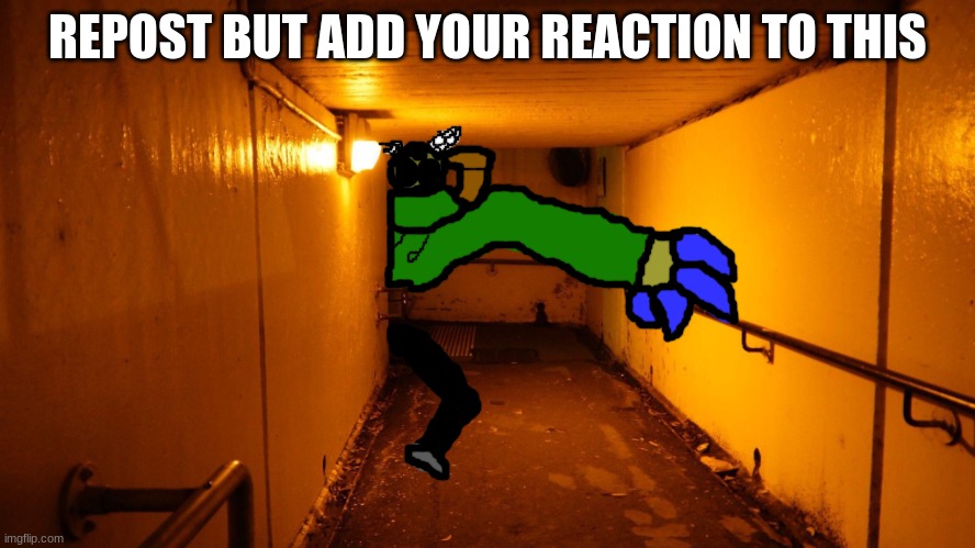 Trevor Henderson Idiot Thing | REPOST BUT ADD YOUR REACTION TO THIS | image tagged in trevor henderson idiot thing | made w/ Imgflip meme maker