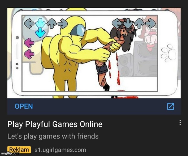So i saw this ad in YouTube. Its a game ad but its really confusing | image tagged in advertising,advertisement,among us,friday night funkin,wtf | made w/ Imgflip meme maker