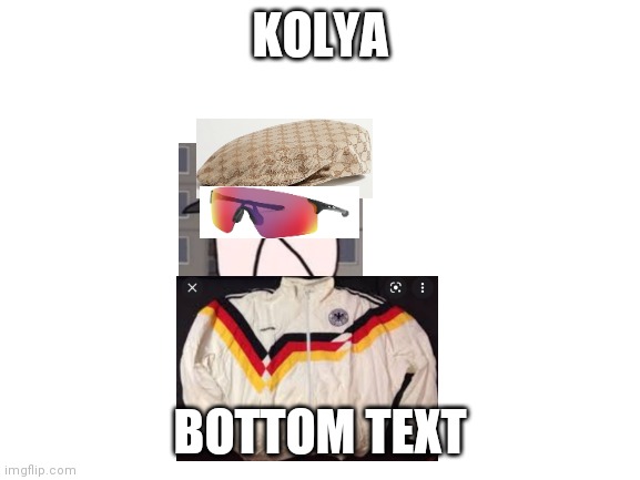 Say hi to kolya in PNG | KOLYA; BOTTOM TEXT | image tagged in blank white template | made w/ Imgflip meme maker