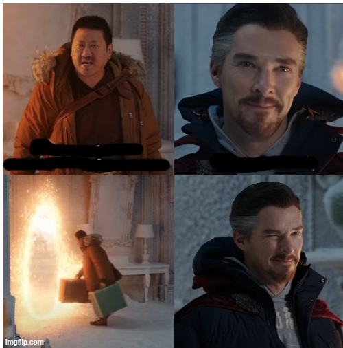 High Quality Dr Strange and Wong Blank Meme Template