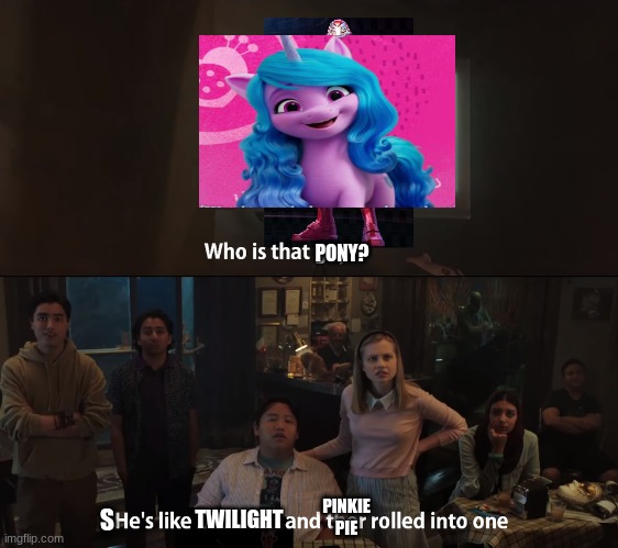 PONY? TWILIGHT; PINKIE PIE; S | image tagged in spiderman,my little pony | made w/ Imgflip meme maker