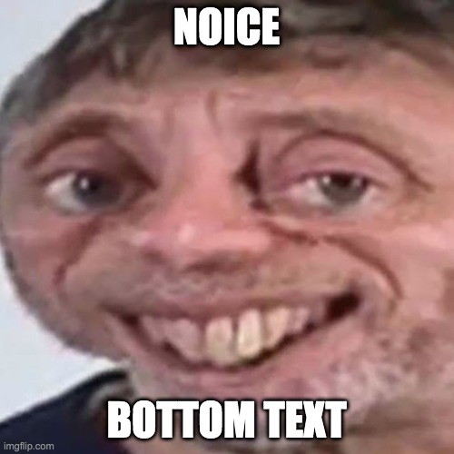 Noice | NOICE BOTTOM TEXT | image tagged in noice | made w/ Imgflip meme maker