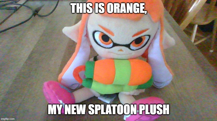 She's so CUTE | THIS IS ORANGE, MY NEW SPLATOON PLUSH | made w/ Imgflip meme maker