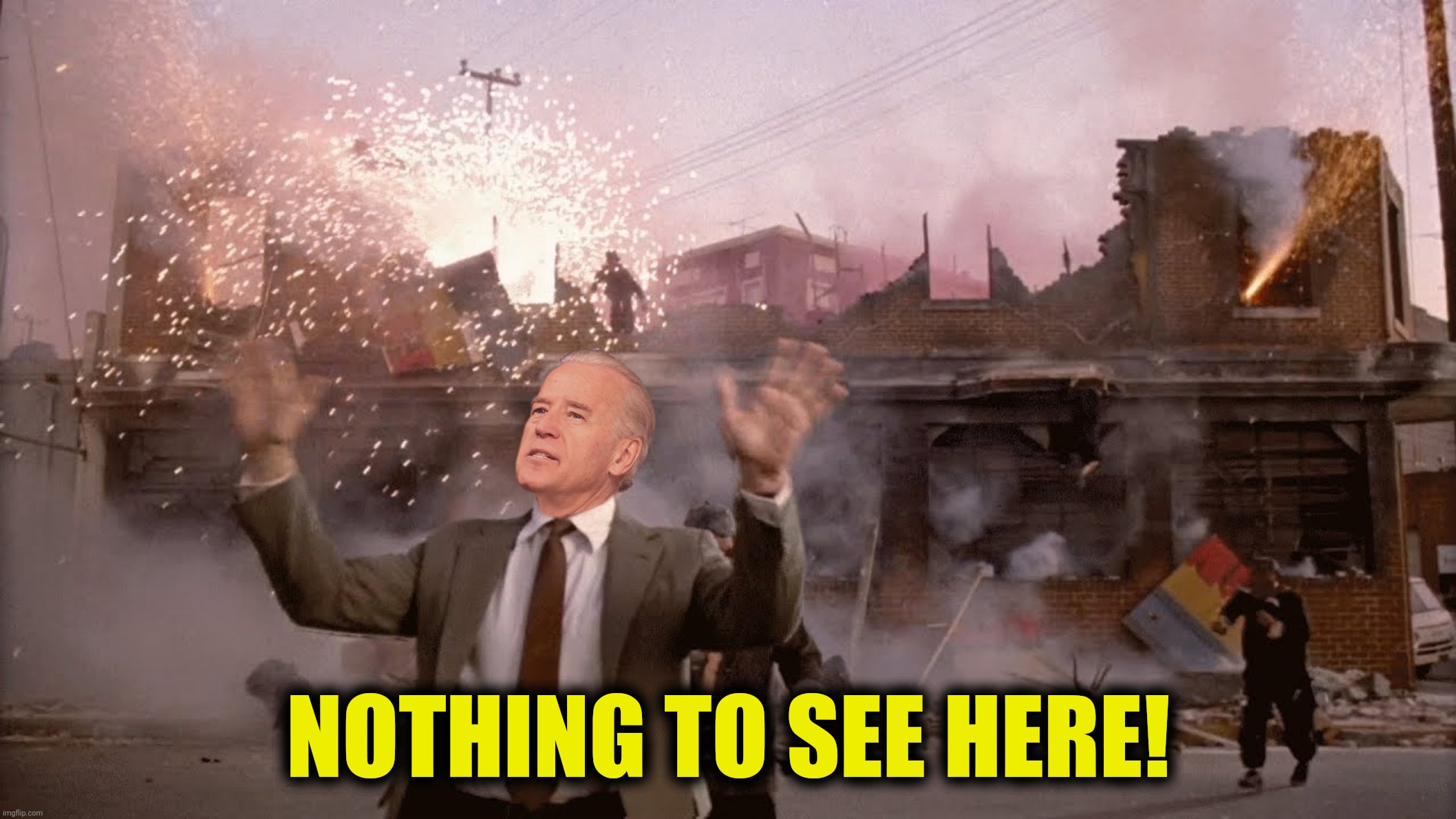 Bad Photoshop Sunday presents:  The deflector in chief | NOTHING TO SEE HERE! | image tagged in bad photoshop sunday,joe biden,afghanistan,naked gun | made w/ Imgflip meme maker