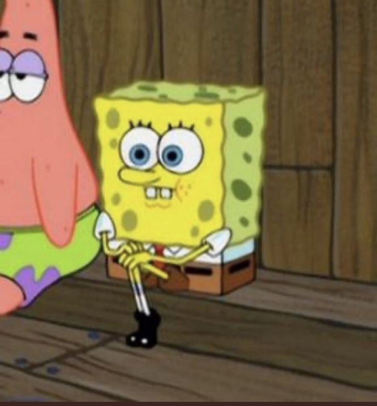 Spongebob and Patrick bored Blank Meme Template