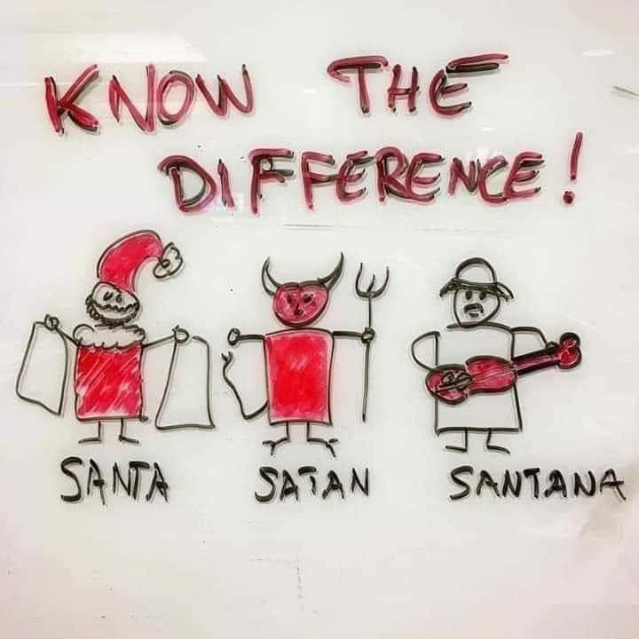 Know the difference Santa Satan Santana Blank Meme Template